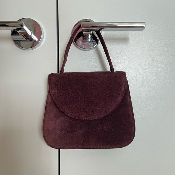 Vintage Laura Ashley Suede Mini Flap Bag - Picture 12 of 12